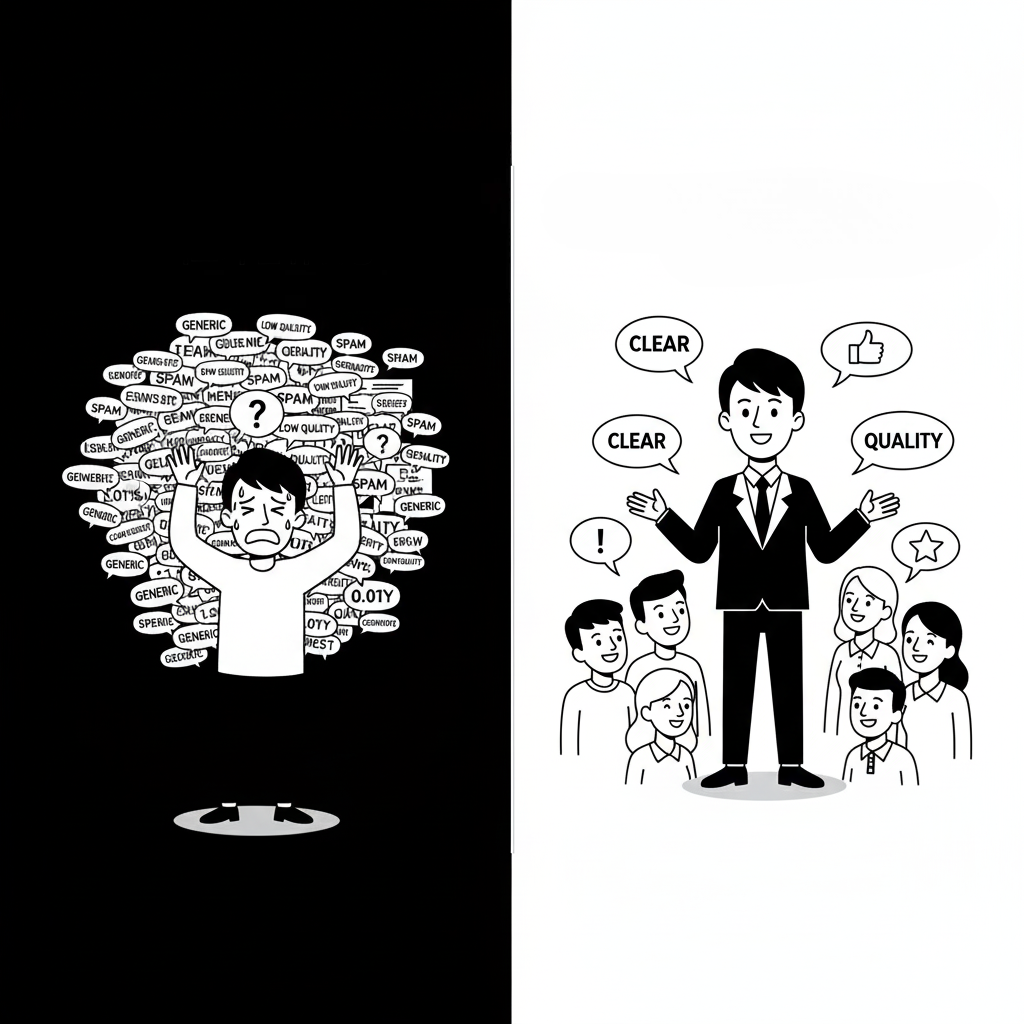 원하는 고객 모으기 - Before/After 인포그래픽